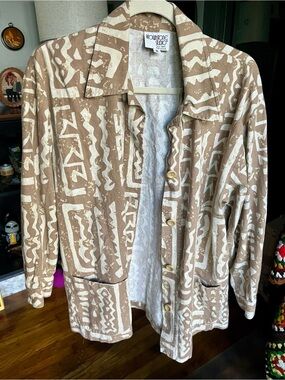 Vintage Brownstone Studio Button Up Shirt With Pockets & Wooden Buttons Size 16